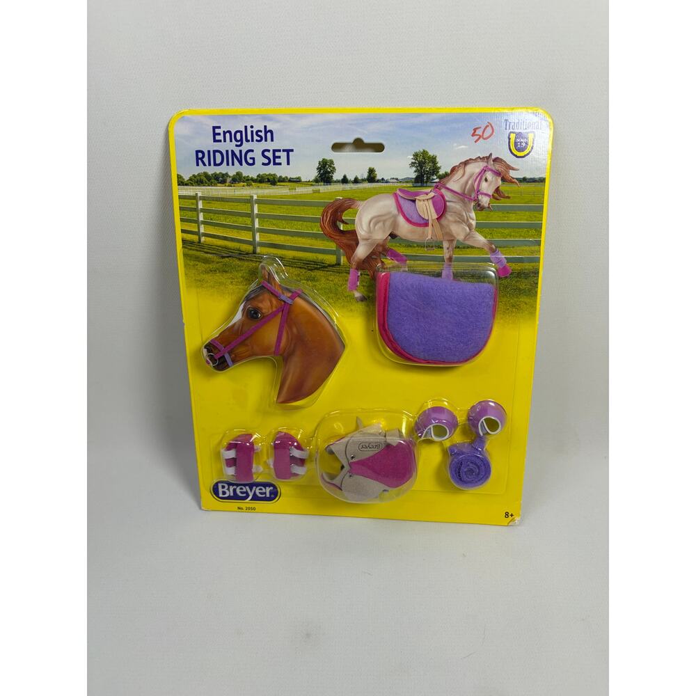 Breyer English Riding Set #2050 Purple & Pink Trim Traditional Scale NEW IN BOX